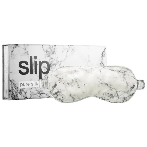 slip Marble Print Silk Eye Mask - Picture 2 of 9